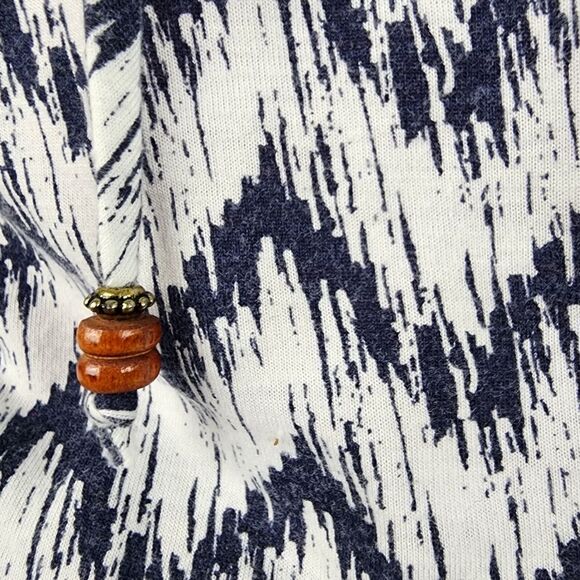 Temped Hearts Strapless Top Smocked Lined Bust Geometric Print Boho Festival M - Picture 4 of 13